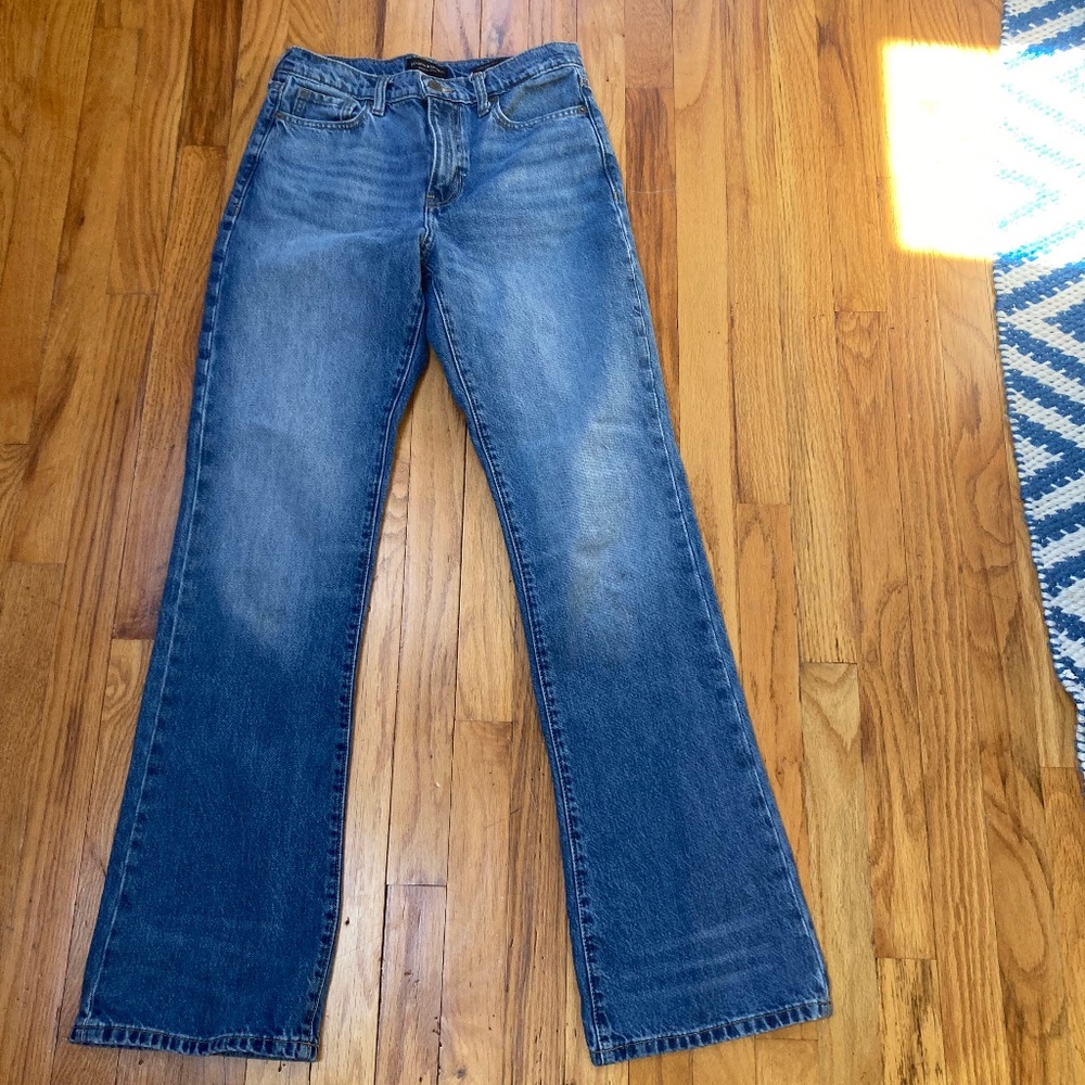 Banana Republic High Rise Relaxed Boot Cut Jean 26 Long Dark Rinse - Picture 2 of 10